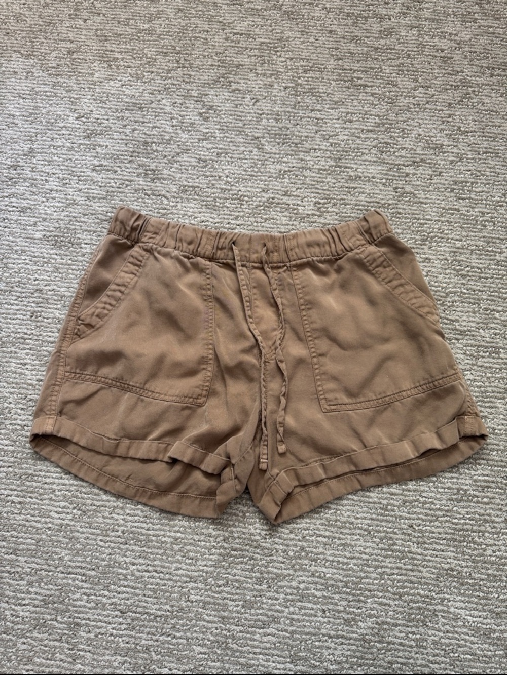 Gap Drawstring Shorts Brown Casual Lightweight Flowy Relaxed Fit S